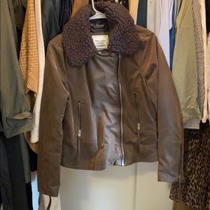 Abercrombie & Fitch Suede Moto Jacket